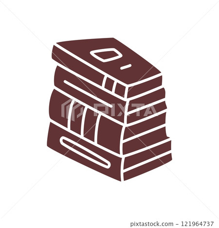 Doodle pile of books icon hand drawn in a modern minimalistic style Doodle pile of books icon hand drawn in a modern minimalistic style 121964737