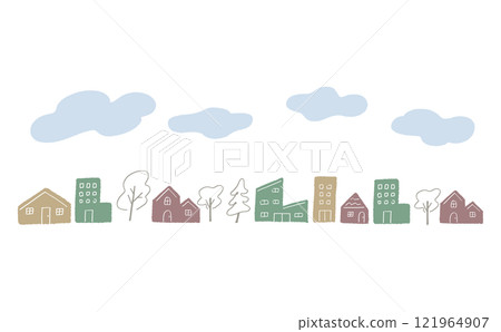 暗淡色彩的城市景觀 暗淡色彩的城市景觀 121964907