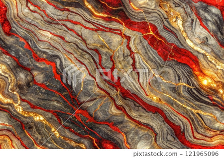 Colorful abstract fluid art painting. Abstract background with colored spots and stains on the liquid. Trendy wallpaper for web banner 121965096