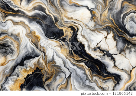 white gray Marble ink texture background. pattern can used for wallpaper or skin wall tile luxurious. 121965142