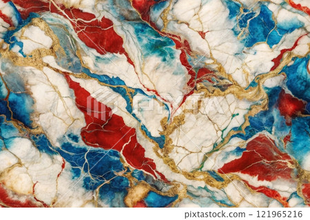 Colorful ink water. Marble texture. fluid mix with rusty streak vein effect. Abstract stained surface. Mineral stone pattern art background. 121965216