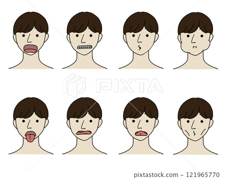 Swallowing Mouth Exercises Set Swallowing Mouth Exercises Set 121965770