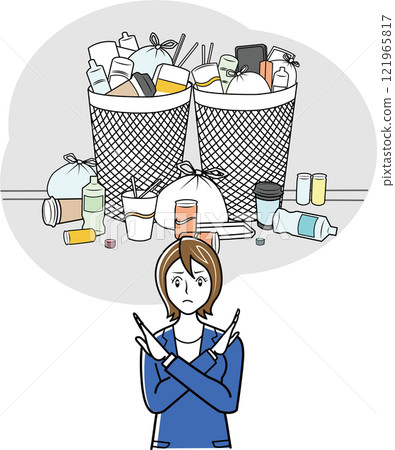Overflowing trash due to overtourism Overflowing trash due to overtourism 121965817