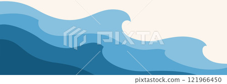 Abstract blue illustration on white background. 121966450