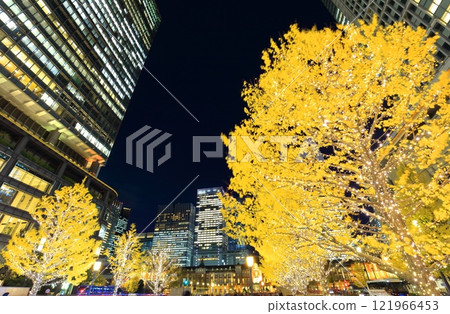 [東京] JR東京站夜景（丸之內燈飾） 121966453