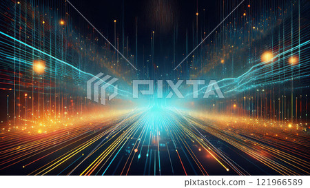 Image of big data and virtual space 121966589