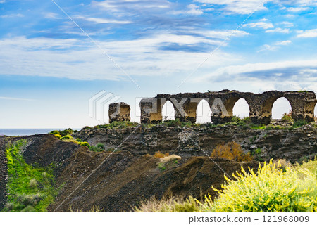 Ruins on coast, Villaricos Andalusia in Spain Ruins on coast, Villaricos Andalusia in Spain 121968009