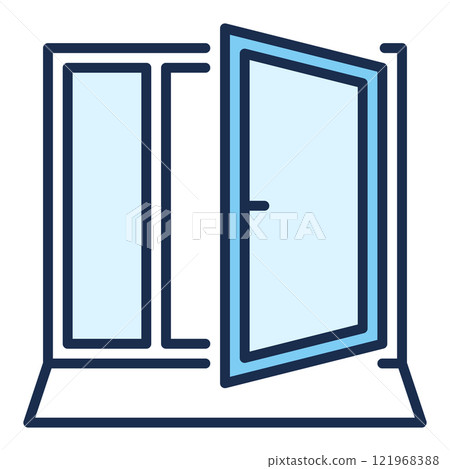 Clear Window vector New Opportunities blue icon or sign 121968388