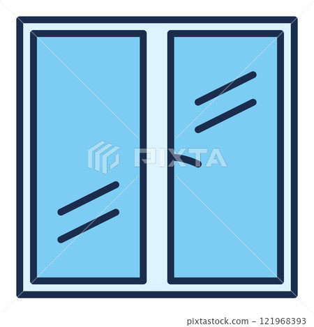 Home Closed Window vector blue icon or design element Home Closed Window vector blue icon or design element 121968393