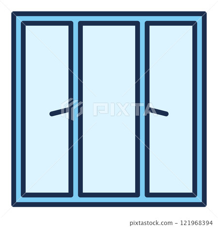 Home Closed Window vector blue icon or design element Home Closed Window vector blue icon or design element 121968394