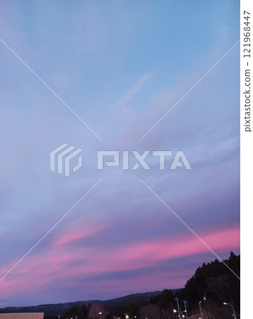 "Beautiful sunset skyscape - pink and blue gradation" "Beautiful sunset skyscape - pink and blue gradation" 121968447