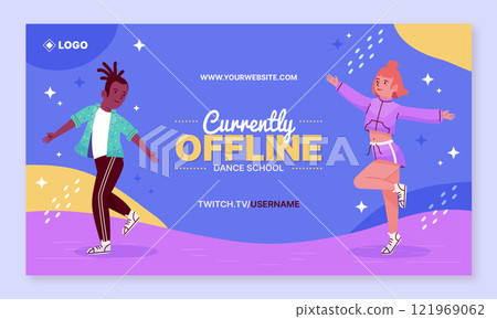 Hand drawn dance school?twitch background Hand drawn dance school?twitch background 121969062