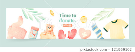 Watercolor charity event twitch banner 121969102
