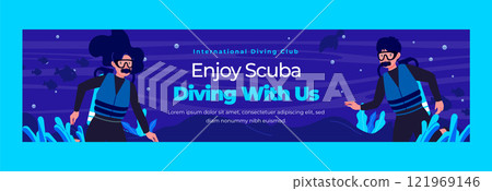 Diving flat twitch banner 121969146