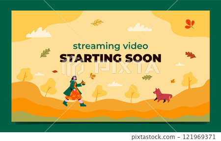 Flat twitch background for autumn celebration Flat twitch background for autumn celebration 121969371