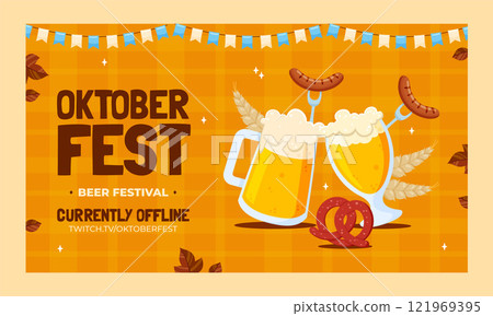 Flat oktoberfest twitch background 121969395