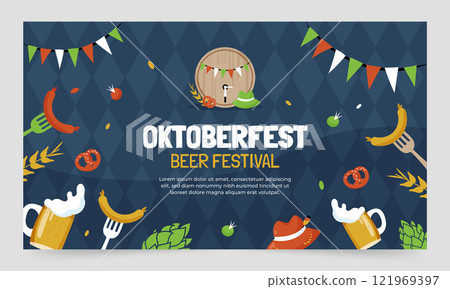 Flat oktoberfest twitch background 121969397
