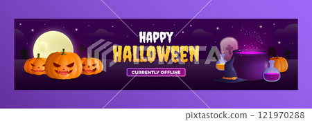 Gradient halloween twitch banner Gradient halloween twitch banner 121970288