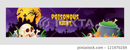 Gradient halloween twitch banner Gradient halloween twitch banner 121970289