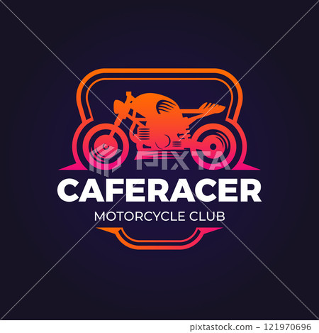 Gradient biker logo template Gradient biker logo template 121970696
