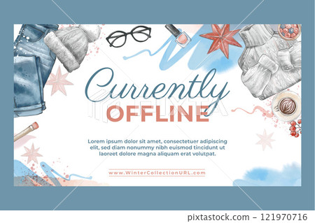 Watercolor fashion collection twitch background Watercolor fashion collection twitch background 121970716