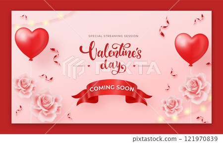 Valentines day celebration twitch background Valentines day celebration twitch background 121970839