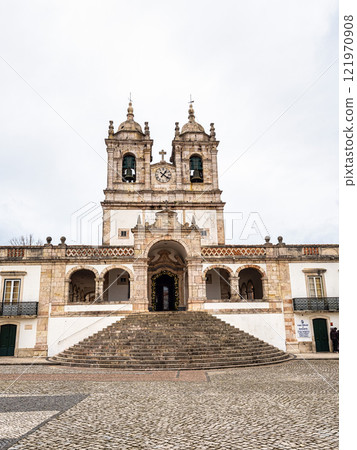 The famous Santuario de Nossa Senhora da Nazare, sanctuary of our lady. Nazare in Portugal 121970908