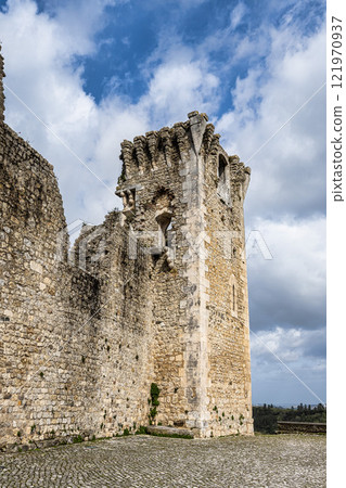 The castle of Porto de Mos in Portugal. It was damaged badly during the 1755 earthquake. 121970937