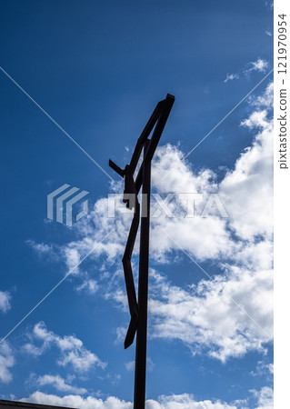 Sanctuary of Fatima, Portugal. The High-Cross near the Minor Basilica of Most Holy Trinity 121970954