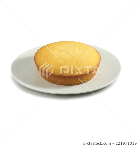 Bolo de Fuba - A traditional Brazilian cornbread made with cornmeal, sugar, eggs, and coconut milk, offering a moist, slightly 121971019