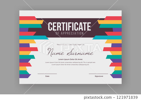 Abstract geometric certificate template 121971839