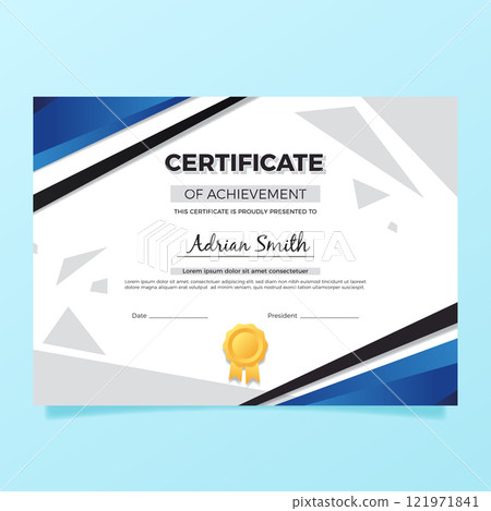 Abstract geometric certificate template 121971841