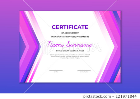 Abstract geometric certificate template 121971844