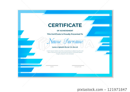 Abstract geometric certificate template Abstract geometric certificate template 121971847