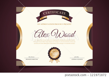 Elegant certificate appreciation template 121971872