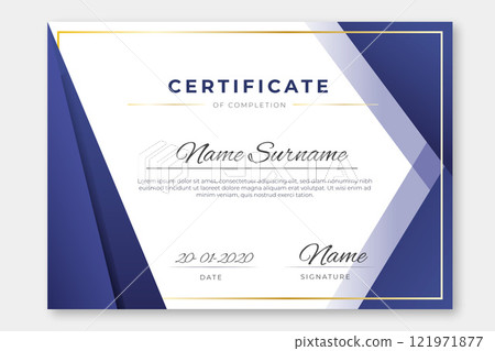 Abstract geometric certificate template 121971877