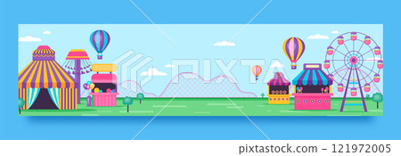 Amusement park template design 121972005