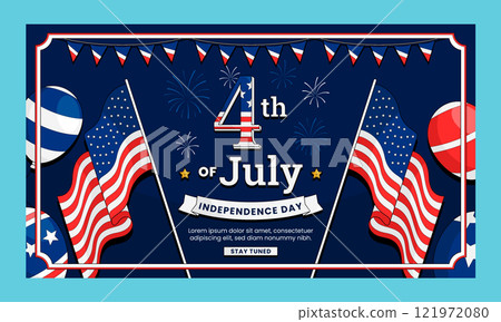 Twitch background for american 4th of july holiday celebration 121972080