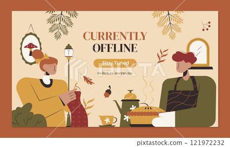 Twitch background for autumn season celebration 121972232