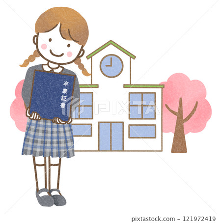 有文憑的女孩（有背景文字） 121972419