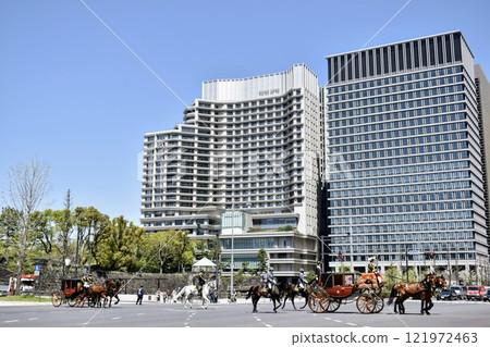 Credentials presentation ceremony Horse-drawn carriage Wadakura Gate Marunouchi Gyoko-dori Credentials presentation ceremony Horse-drawn carriage Wadakura Gate Marunouchi Gyoko-dori 121972463