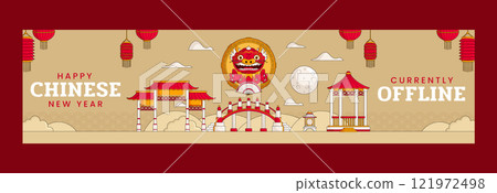 Twitch banner template for chinese new year festival 121972498