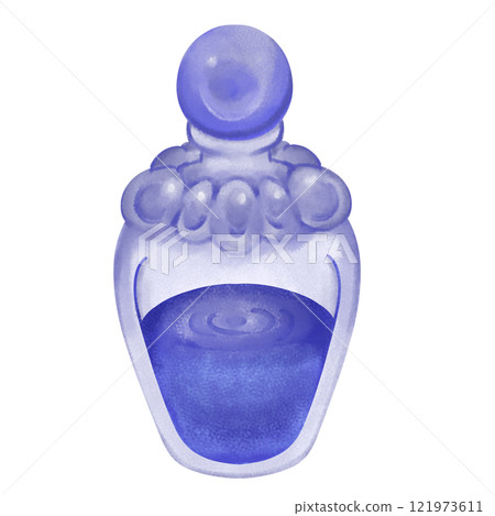 一瓶藍色魔法藥水 121973611