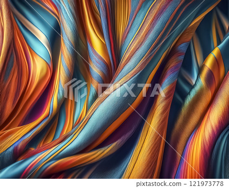 Silk background image material Colorful stripes 121973778