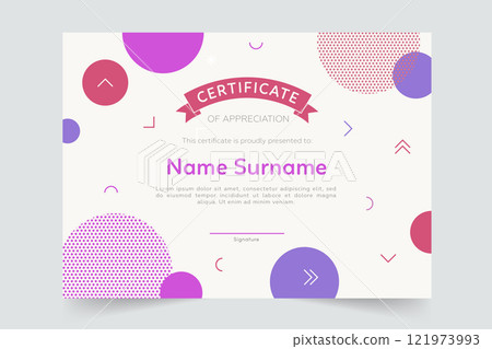 Abstract geometric certificate template 121973993