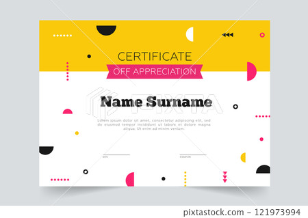 Abstract geometric certificate template Abstract geometric certificate template 121973994