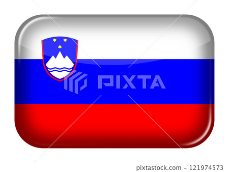 Slovenia web icon rectangle button 121974573