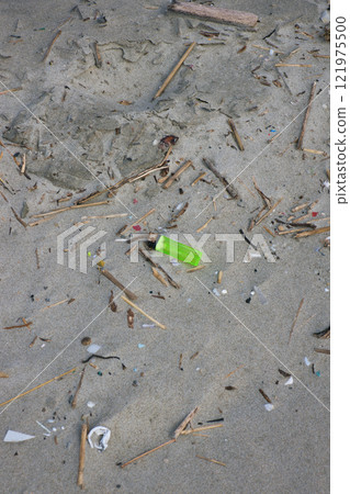 The amount of trash washed up on the beach The amount of trash washed up on the beach 121975500