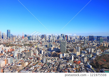 東京港區、東京城市景觀與東京鐵塔風景 東京港區、東京城市景觀與東京鐵塔風景 121975508