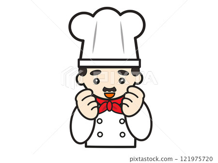 Chef in fighting pose 121975720